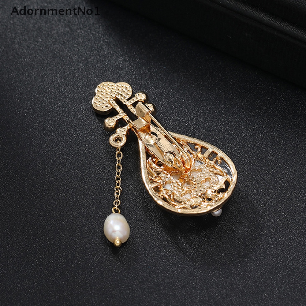 (AdornmentNo1) Pin Bros Bentuk Alat Musik Bahan Alloy Untuk Wanita