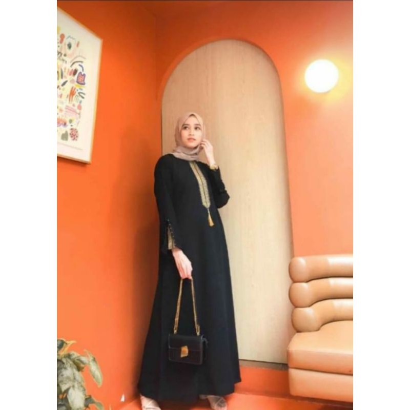 gamis abaya pesta jubah wanita mewah