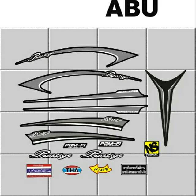 Striping variasi scoopy prestige sticker scoopy prestige list body honda scoopy thailand prestige