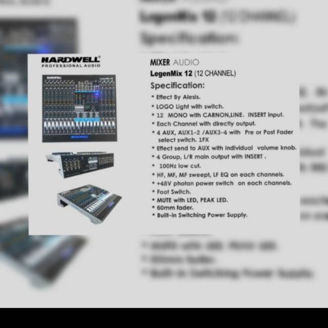 MIXER HARDWELL LEGENDMIX 12 MIXER AUDIO HARDWELL