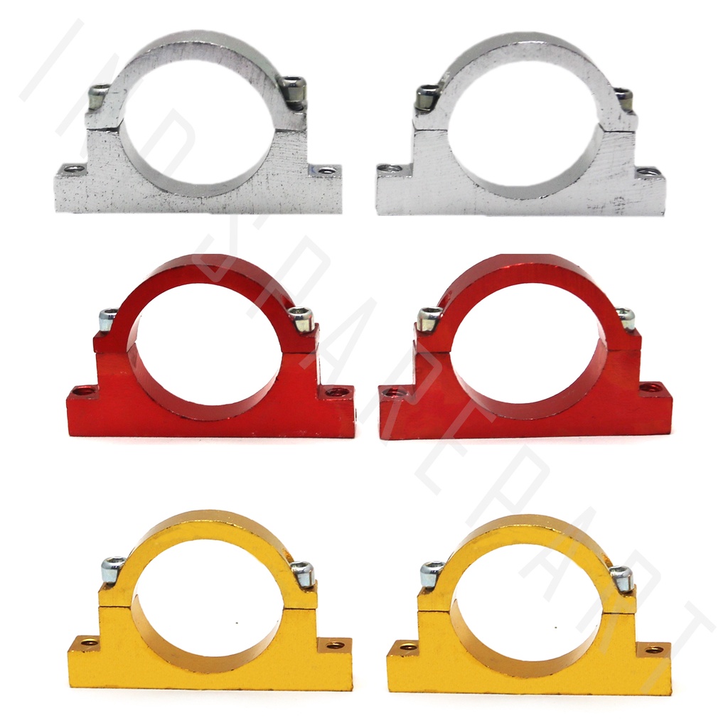 Klem-Kleman Dudukan-Bracket-Breket-Braket Spakbor Depan Motor CNC 1 Set Universal Merah-Silver-Emas