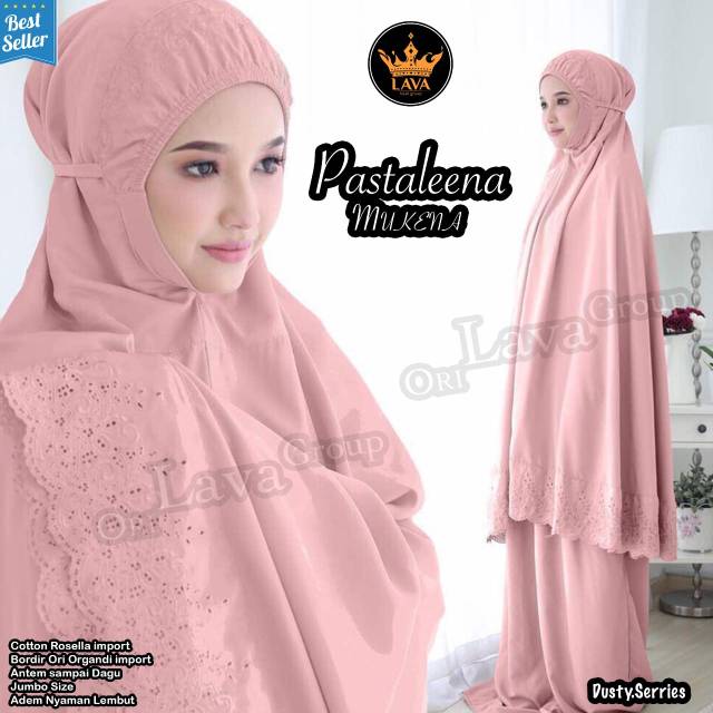 Mukena Jumbo Pastaleena Bahan Katun Rosela Import Bordir Organdi Mewah Shopee Indonesia