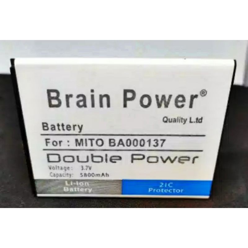 Baterai batre bt Mito A62 / BA-137 / BA-000137 ba137 ba000137 double ic brain power