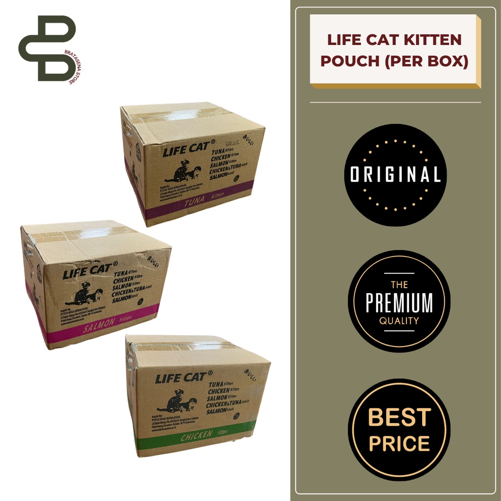 MAKANAN BASAH LIFE CAT (KITTEN) WET FOOD POUCH 85GR (PER BOX/24 PCS)