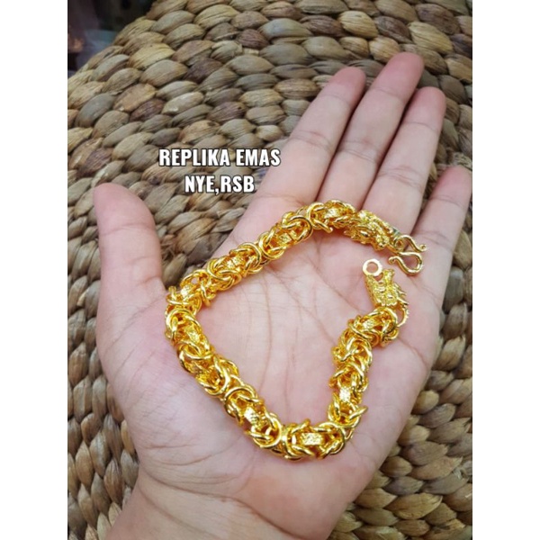 Gelang 1bambu , serabut kelapa, ulat banyak,Rante, apis emas 24k /replika,awet,persis seperti asli,tahan,cantik