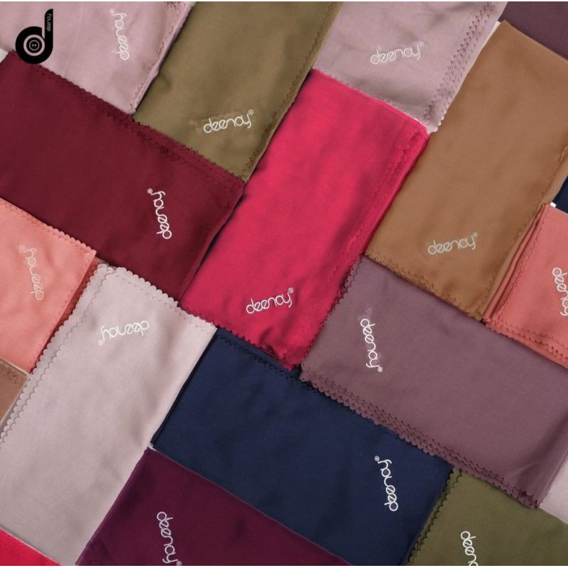 hijab segiempat Voal polos Deenay scraves Liza laser cut bordir