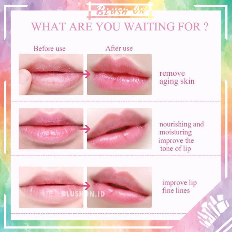 LIP MASK PELEMBAB BIBIR MENCERAHKAN BIBIR MASKER BIBIR PINK