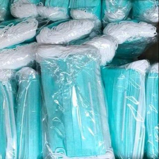Masker polos 3ply 1karton 40pack 1pack isi 50