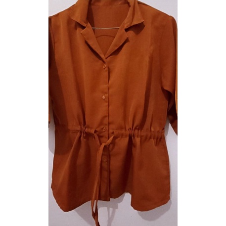 baju atasan wanita/blouse wanita/ada tali di pinggang