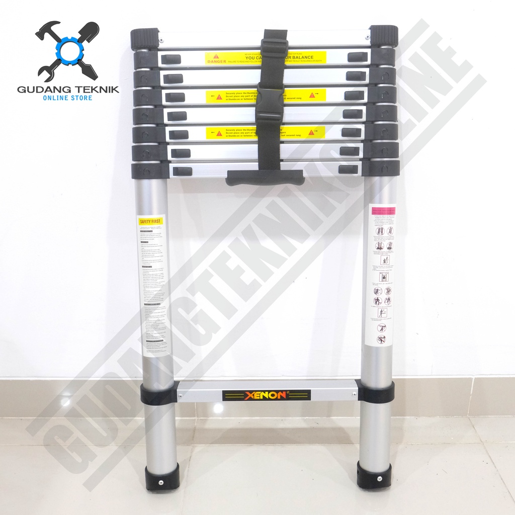 Tangga Lipat Teleskopik SINGLE Type I / Tangga Lipat Aluminium Telescopic - Teleskopic Ladder Tipe I SINGLE