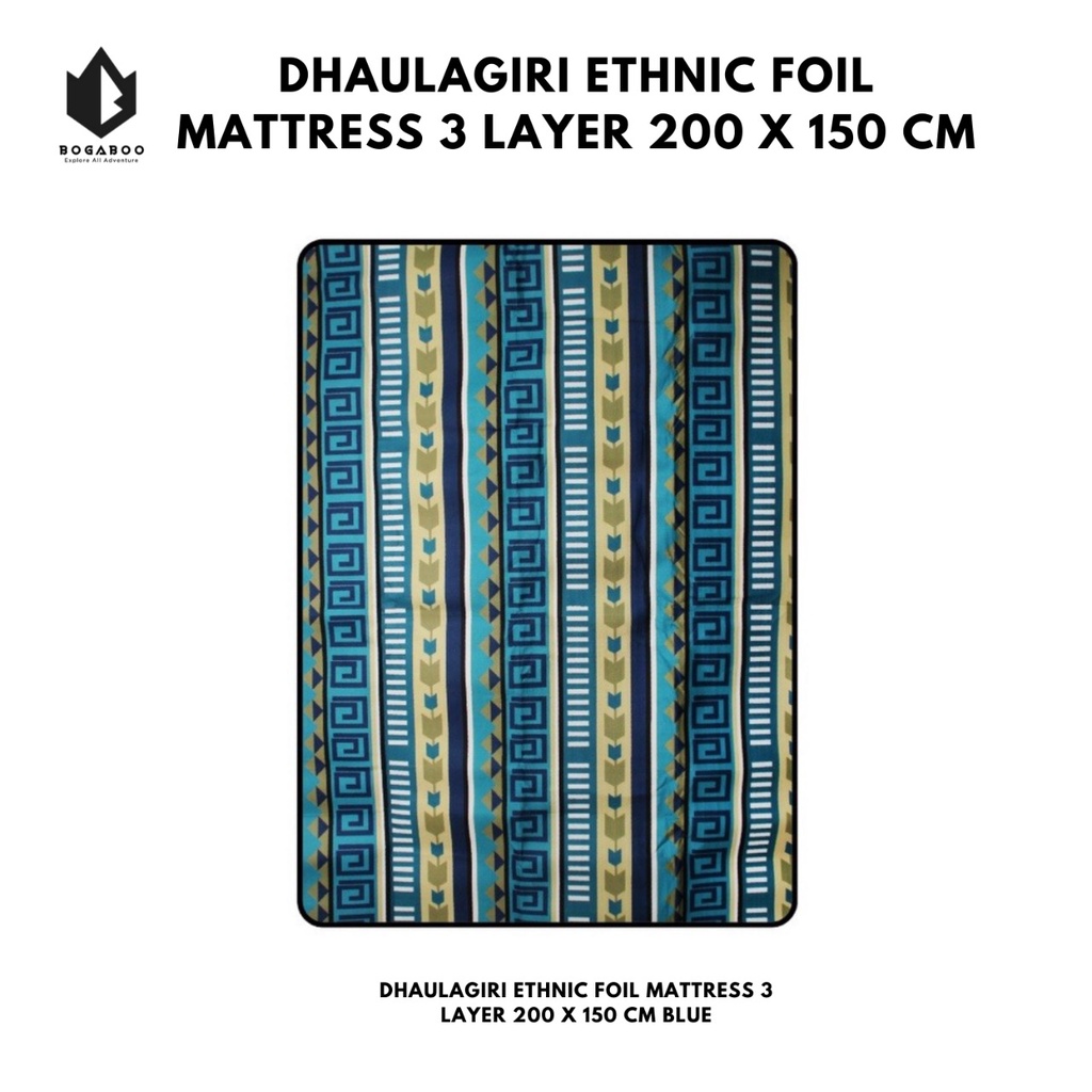 Matras Dhaulagiri Ethnic Foil Mattress 3 layer Ukuran  200 X 150 cm Matras Allumunium Foil Alas