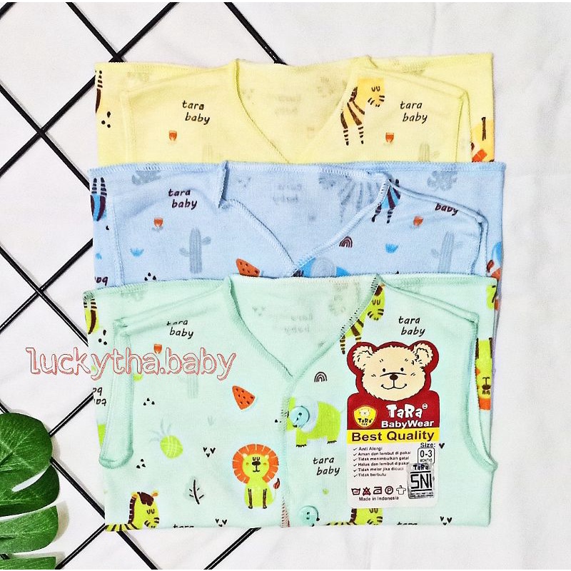 baju bayi TARA kutung full print/baju Tara kutung putih/perlengkapan bayi