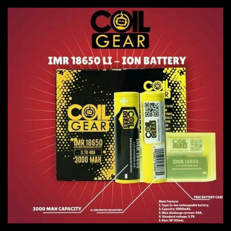 100% BERKUALITAS BATERAI COIL GEAR 3000MAH AUTHENTIC BATERAI 100%TERLARIS