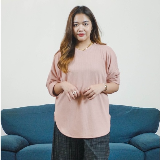 Limahari - Urbana Top - Waffle Knit Sweater Wanita
