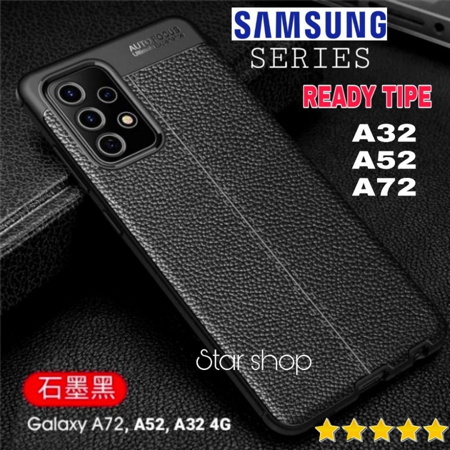 Case Samsung A32 A52 A72 Leather Case Carbon Sofcase Ori-Sofcase Samsung Galaxy A32 A52 A72