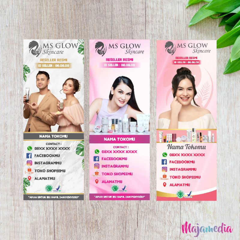 Banner Spanduk Ms Glow Skincare Kosmetik Indonesia