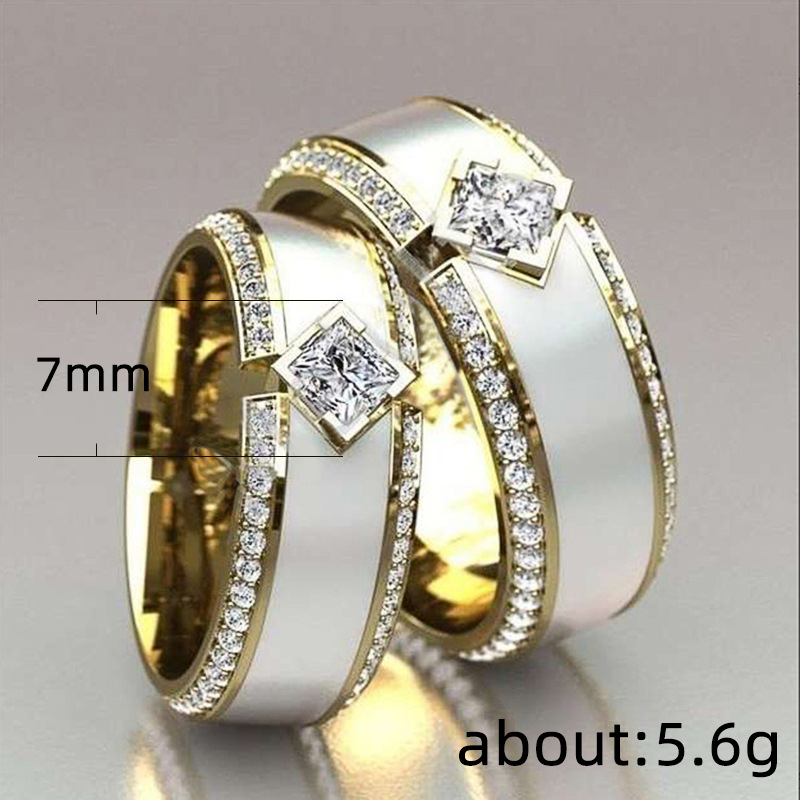 Cincin Tunangan/Lamaran Warna Silver Untuk Pria/Wanita