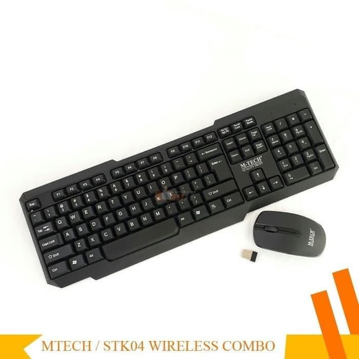 Paket Keyboard Mouse Wireless MTech STK-04 M-Tech STK04 Combo GARANSI!