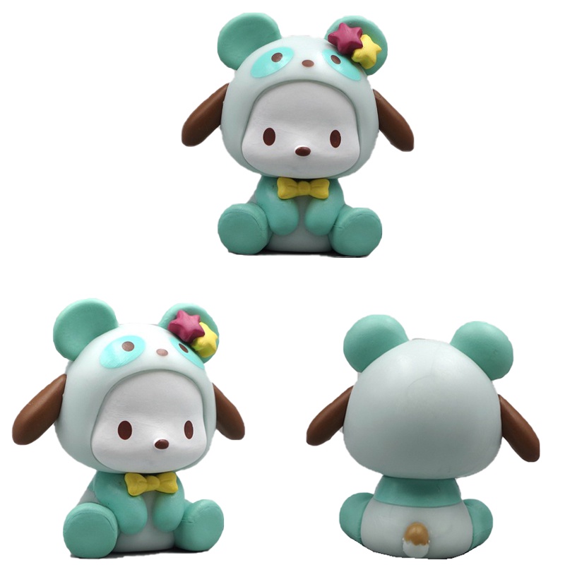 3pcs / Set Boneka Action Figure Anime My Melody Kuromi KT Kucing Domba Pochacco Untuk Dekorasi Kue Ulang Tahun