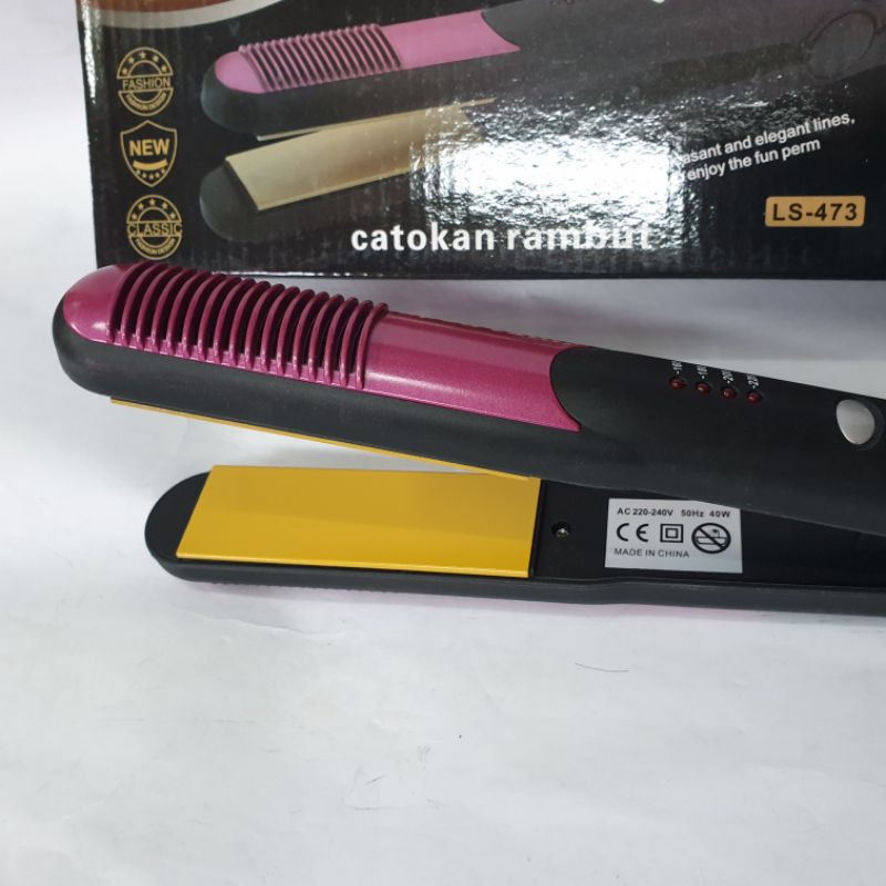 Catokan rambut bagus salon yang murah dan alat catok rebonding lurus kriting curly Ls-473