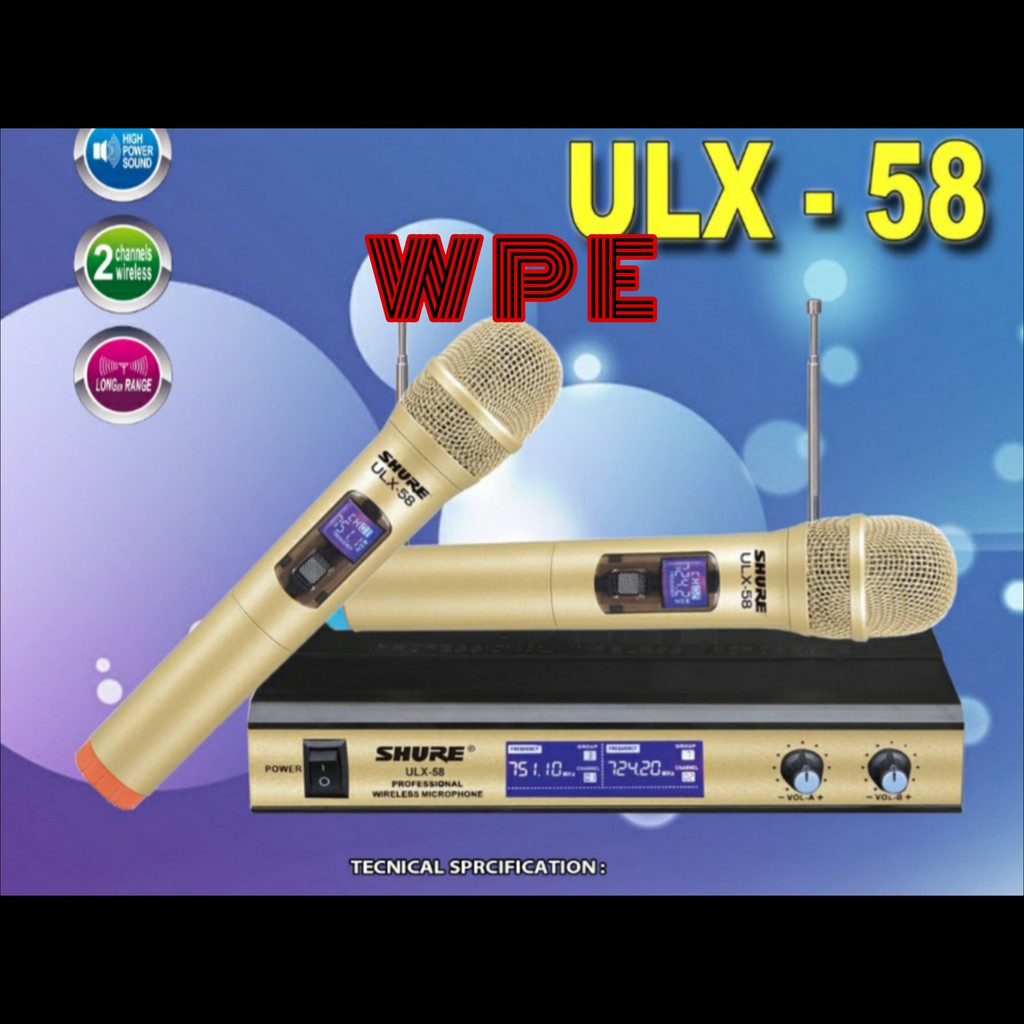 Mic wireless shure ULX-58 digital