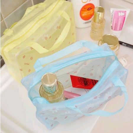 Tas Kosmetik Wanita Transparant / Pouch Kosmetik / Pouch Perlengkapan Mandi / Pouch Travel