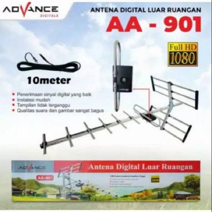 Advance Digitals AA-901 Antena Outdoor UHF Analog Digitals STB Tv DVD-T2