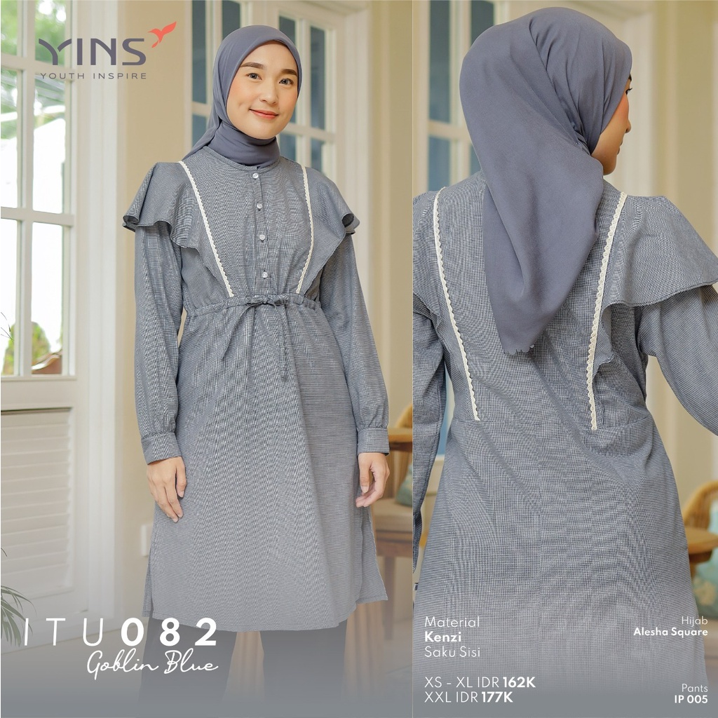 Inspire Tunik ITU 82 Bahan Kenzi Atasan Muslimah Kekinian Modern by Inspire bisa COD