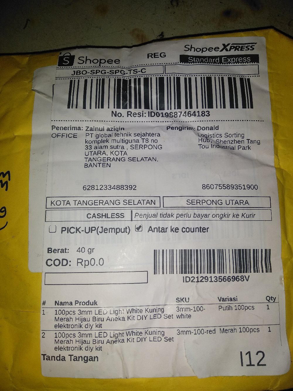 100pcs 2mm*5mm*7mm Kotak Led Dioda  Warna  Red