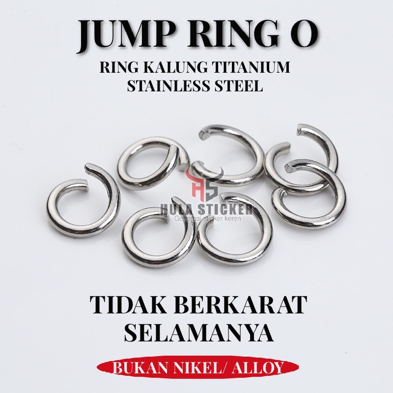 Ring Pengait Kalung Titanium Stainless Steel Anti Karat Jump Ring O