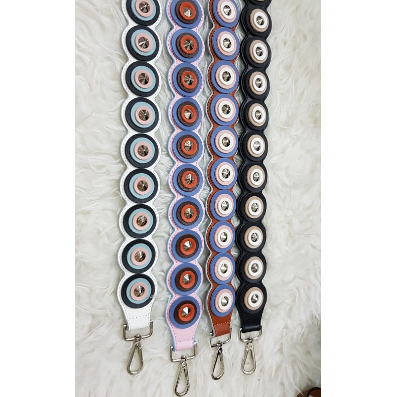 silver studs bag strap