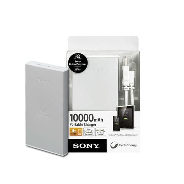 POWERBANK SONY CP-F10L ORIGINAL 10000 MAH - Silver - Hitam