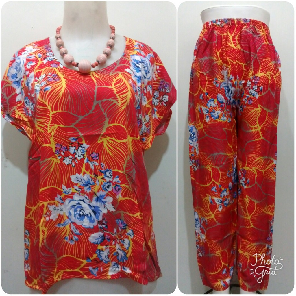 Setelan TOP celana panjang bali  U XL babydoll set 