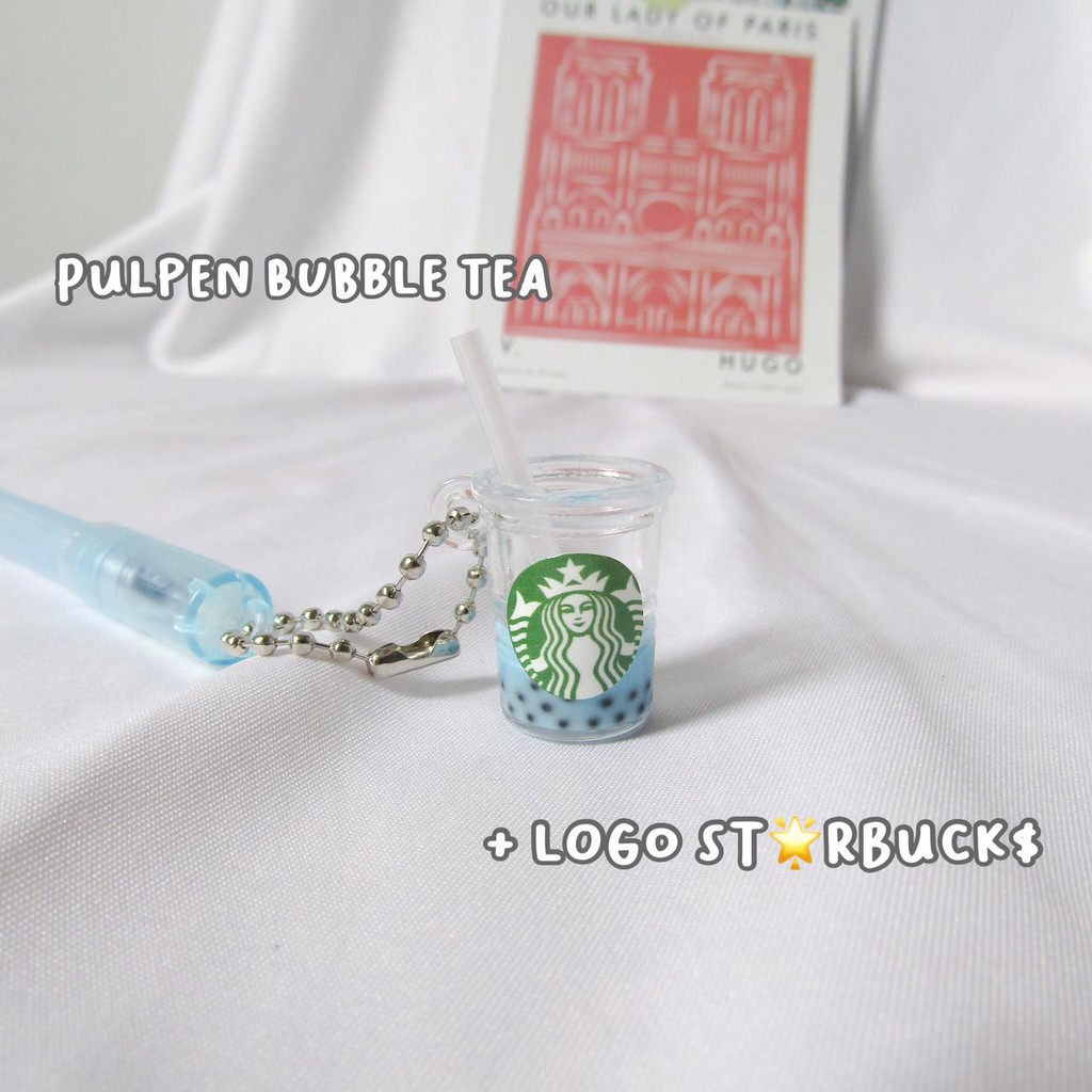 Pulpen Boba Starbucks Starbak kado unik minuman bubble tea Wisuda Pena pen Ballpoint Gel karakter.-1