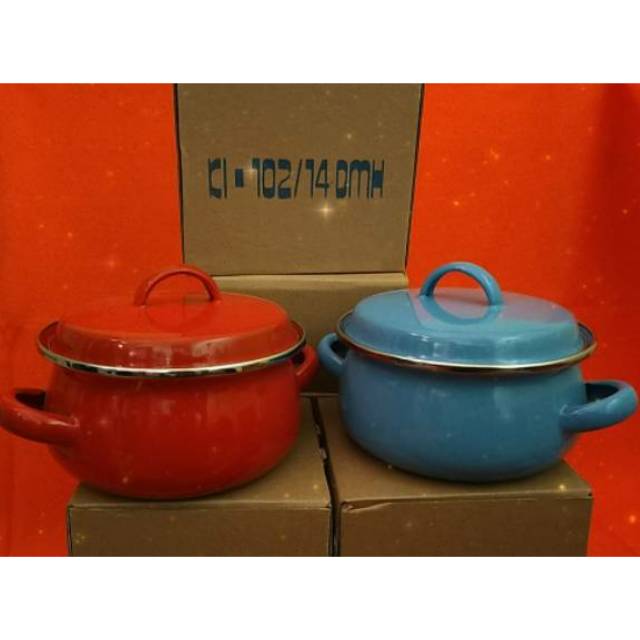 Panci Mini Enamel ~ Panci Kecil 14cm