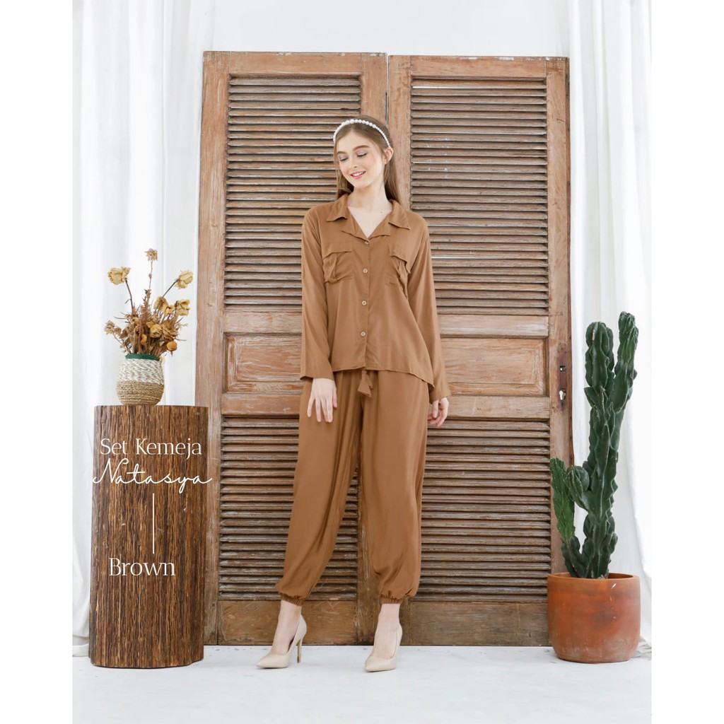 Leesy.Id - Set Jogger Rayon Premium Motif Natasya-3