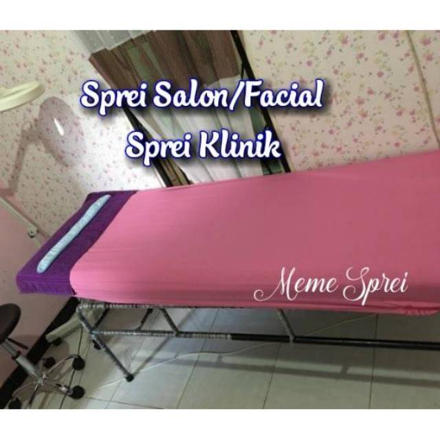 Sprei Salon Facial Klinik Kecantikan Katun Seprai Bed SalonTanpa Rumbai