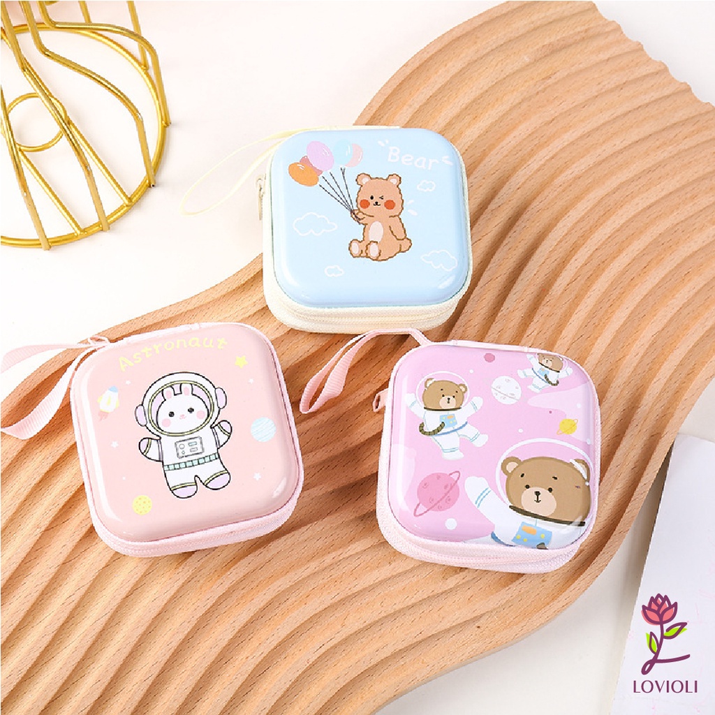 Lovioli Dompet Case Headset Kartun Dompet Koin Karakter Dompet Kabel Charger