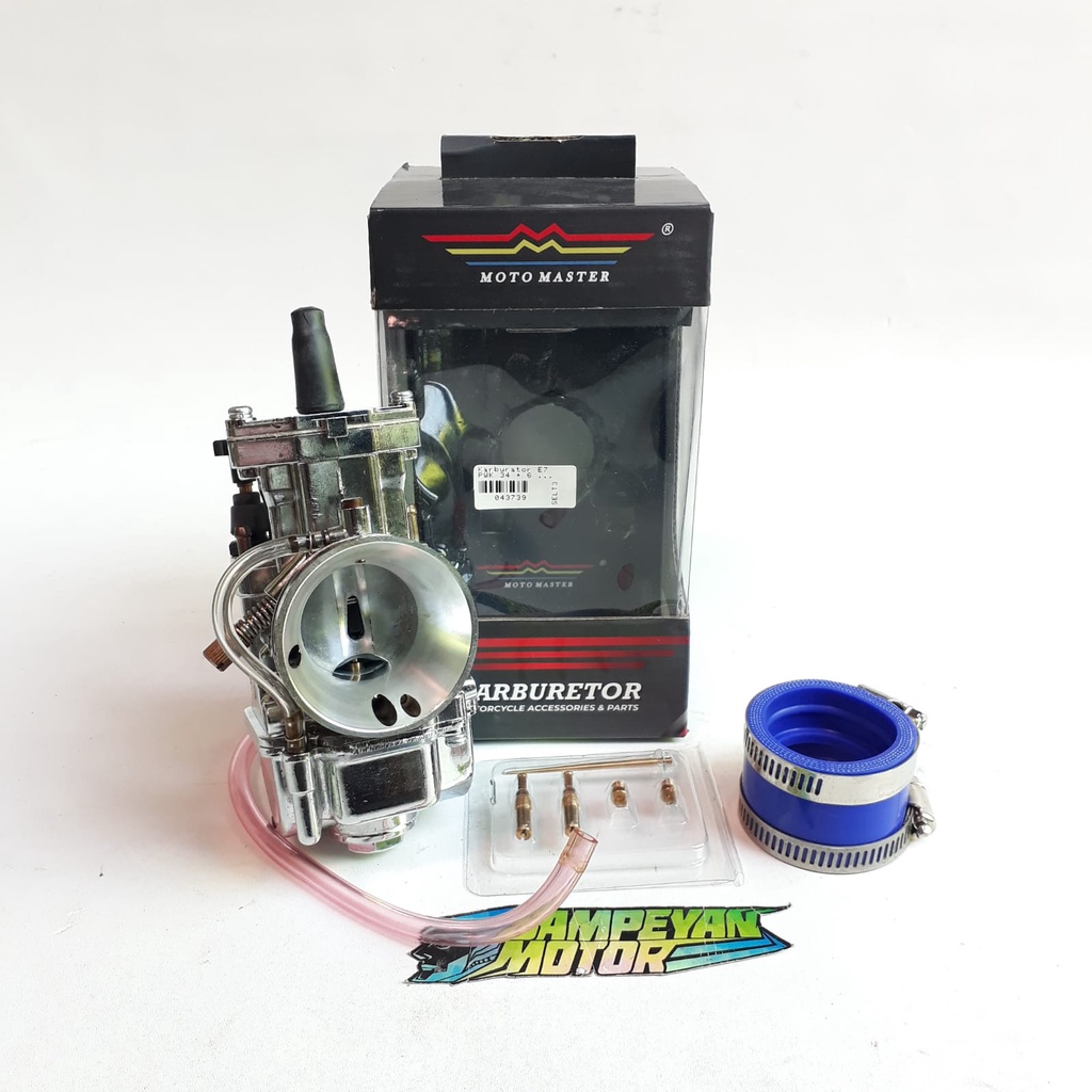 Karbu Karburator Motor E7 PWK 28 30 32 34 Chrome Krom Moto Master