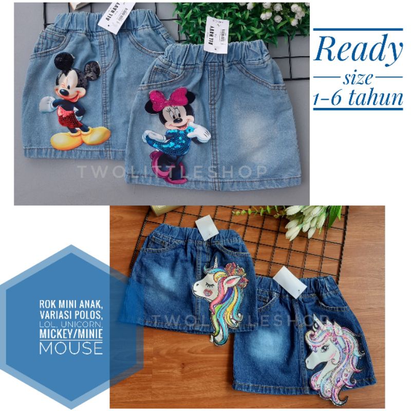 Rok pendek jeans anak