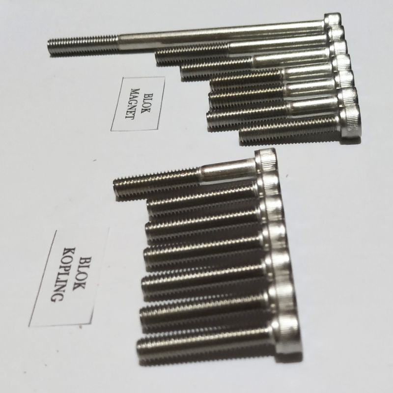 Baut Blok Magnet &amp; Blok Kopling F1zr Full Stainless Kunci L