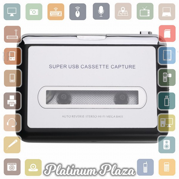 Ezcap Konverter Kaset Tape USB Cassette Capture MP3 Player - 2182 - Silver`YP0X70-