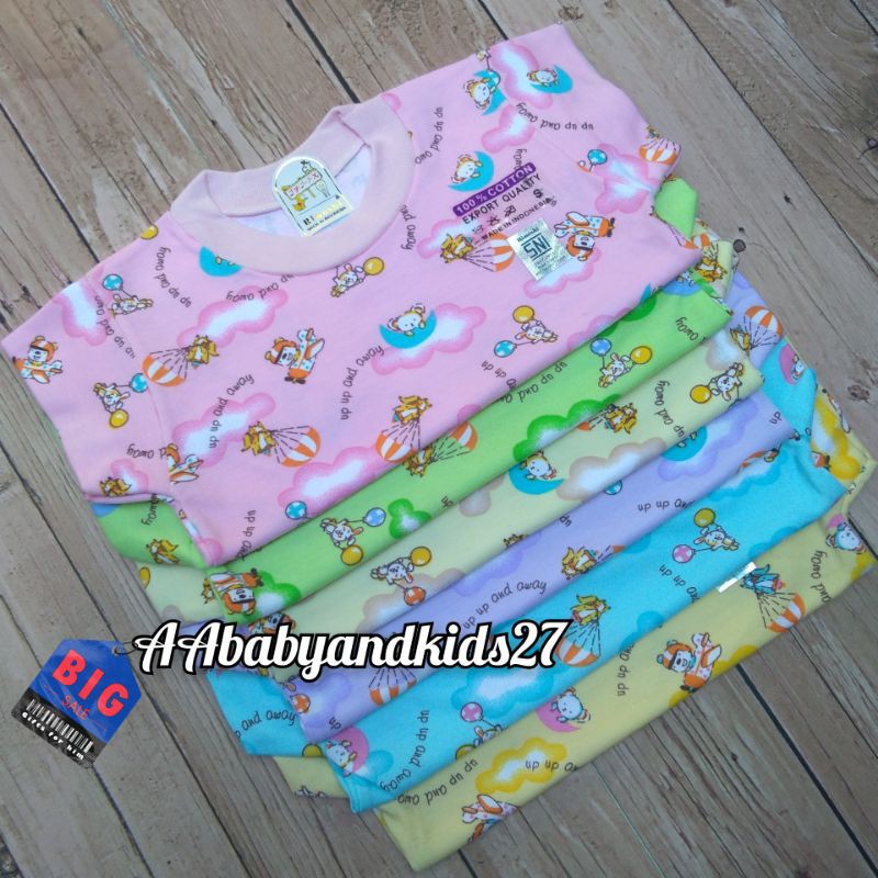 NEW PRODUCT SALE!!! Rimoshi Kaos Oblong Bayi Full Print Bahan Lembut dan SNI Ukuran S M L Xl