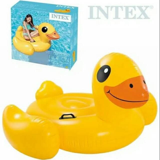 yellow duck ride on intex