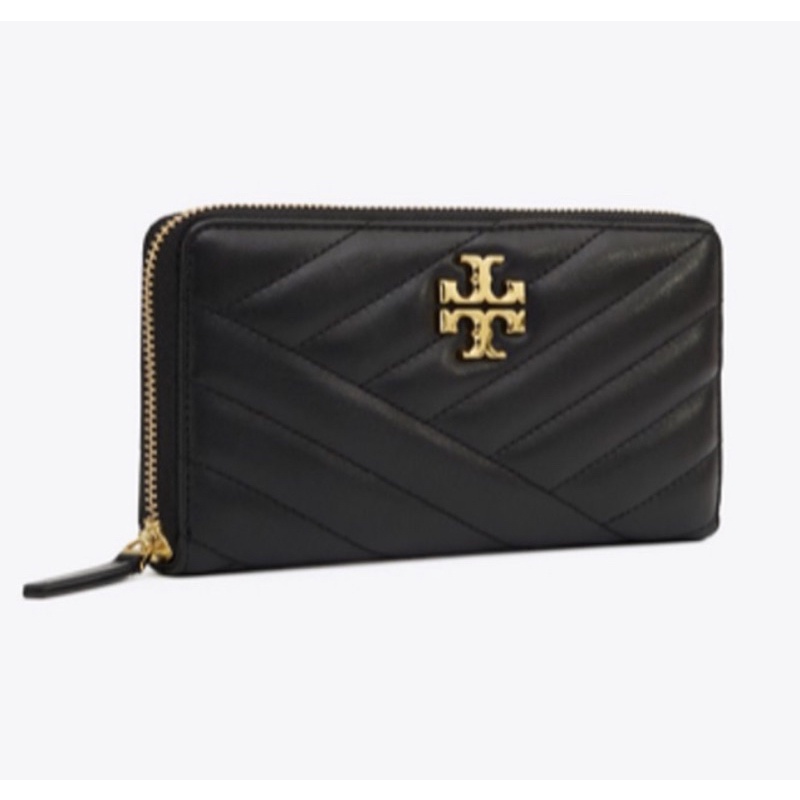 TORY BURCH Kira Chevron Zip Continental Wallet - Black