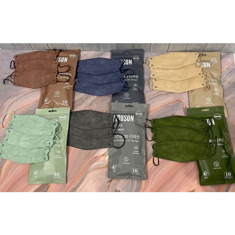 Masker Kf94 Mouson Warna Warni  4 Ply 10pcs / Kf Mouson Warna