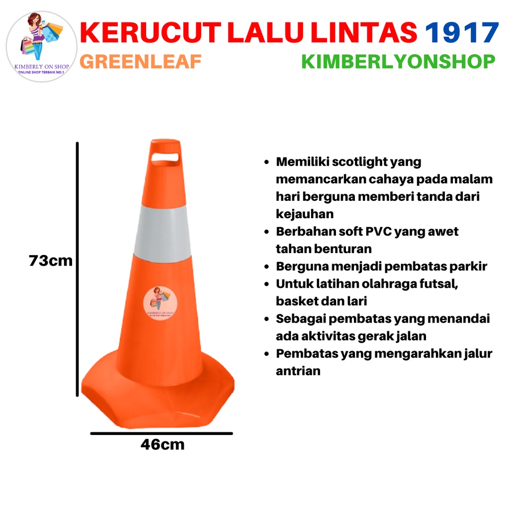 Safety Traffic Cone / Kerucut Lalu Lintas 1917 Green Leaf