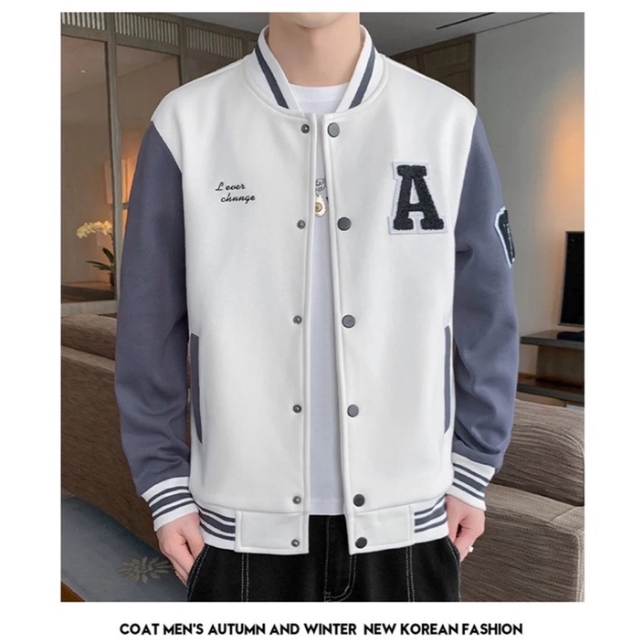 A EVER BASEBALL 2XL 3XL Varcity Jacket Oversize | Unisex Jacket Fashion Terkini Korean Style