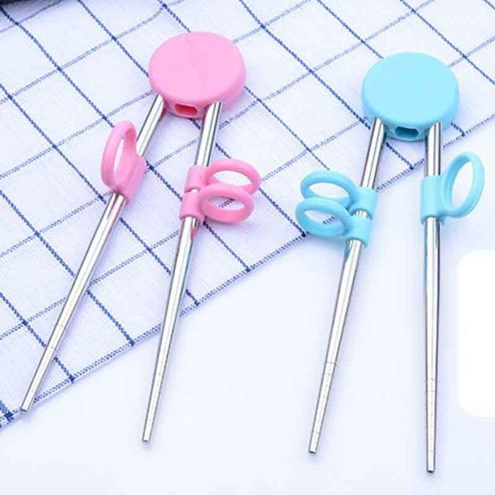 Rebuy Training Chopstick Utensils Latihan Produk Rumah Reusable Lucu Babi Bayi Anak Anak Stainless Steel