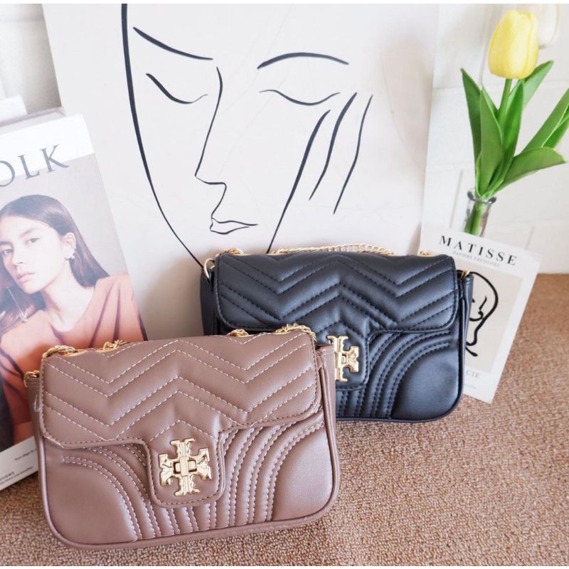 [SIAP KIRIM]Tas selempang wanita kekinian/Tas rantai cewek lucu /Tas rantai wanita elegan/Tas rantai